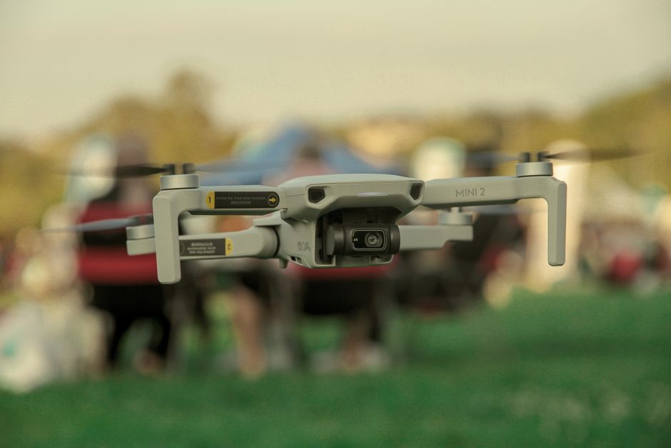 Autel EVO Lite Plus drone hovering with camera gimbal visible